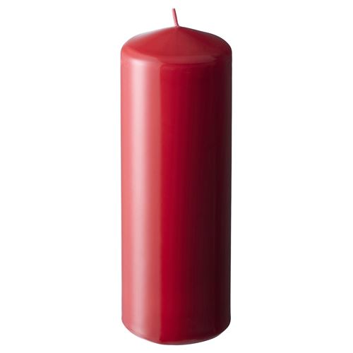 IKEA - FENOMEN, block candle, red, 70 hr