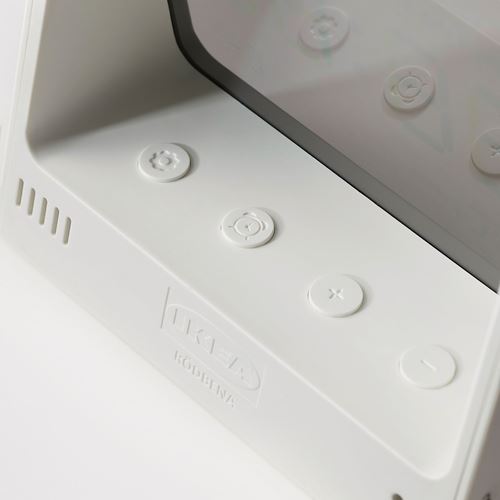 IKEA - RODBENA, functional clock, white, 10x11x5 cm