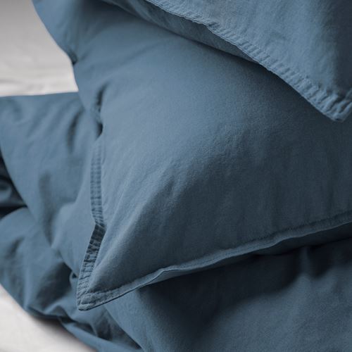 IKEA - ANGSLILJA, single duvet cover sets, dark blue, 150x200/50x60 cm