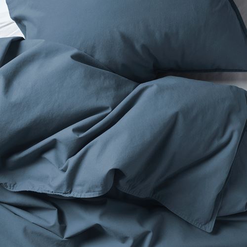 IKEA - ANGSLILJA, single duvet cover sets, dark blue, 150x200/50x60 cm