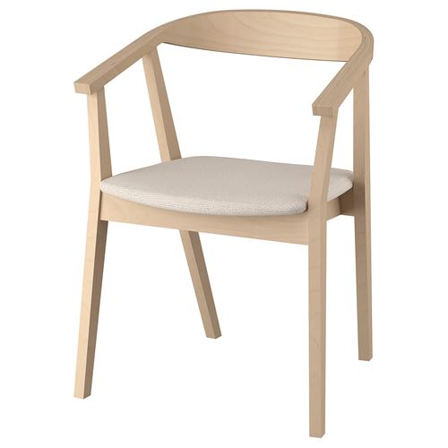 IKEA - STOCKHOLM, upholstered wooden chair, birch-Tresund beige