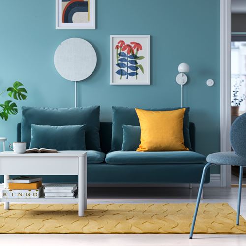 IKEA - VAXELFEL, large rug, yellow-brown, 160x230 cm