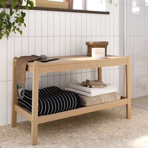 IKEA - STEGESUND, bench, light bamboo, 79x34 cm