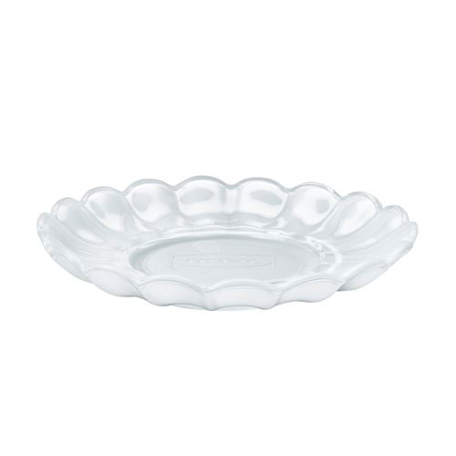 IKEA - SMANACKROS, candle dish, white, 14 cm