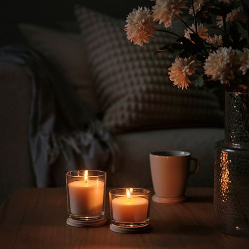 IKEA - LOTSFAGEL, lid for scented candle, pine, 8 cm