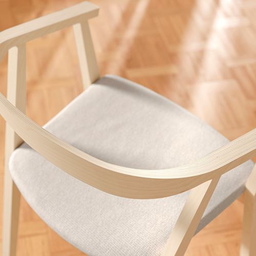 IKEA - STOCKHOLM, upholstered wooden chair, birch-Tresund beige