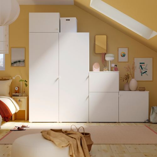 IKEA - PLATSA/FONNES, PLATSA gardırop, beyaz, 240x57x221 cm
