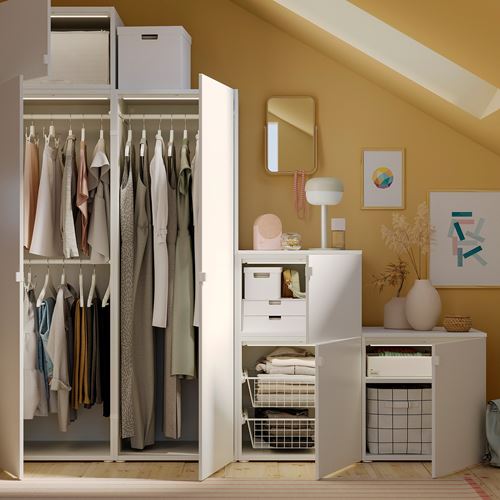 IKEA - PLATSA/FONNES, PLATSA gardırop, beyaz, 240x57x221 cm