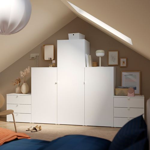 IKEA - PLATSA, PLATSA gardırop, beyaz, 300x57x181 cm