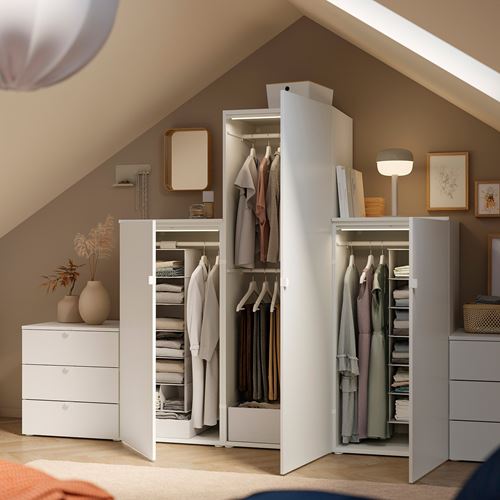 IKEA - PLATSA, PLATSA gardırop, beyaz, 300x57x181 cm