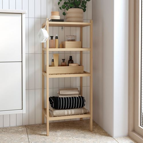 IKEA - STEGESUND, shelving unit, light bamboo, 36x28x87 cm