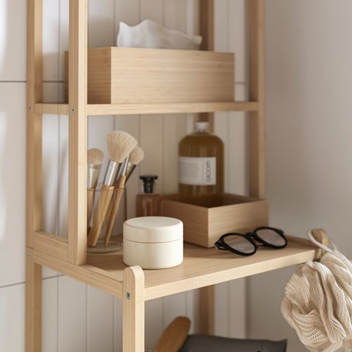 IKEA - STEGESUND, shelving unit, light bamboo, 36x28x162 cm
