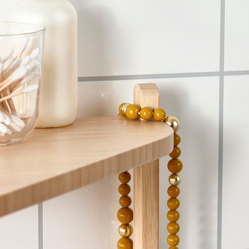IKEA - STEGESUND, shelving unit, light bamboo, 34x34x60 cm