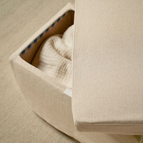 IKEA - STRANDMON, cover for pouffe with storage, naggen grey-green