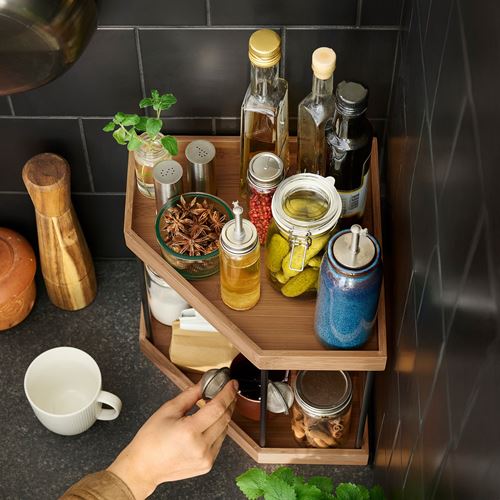 IKEA - NALBLECKA, counter top organizer, bamboo, 28x28x28 cm