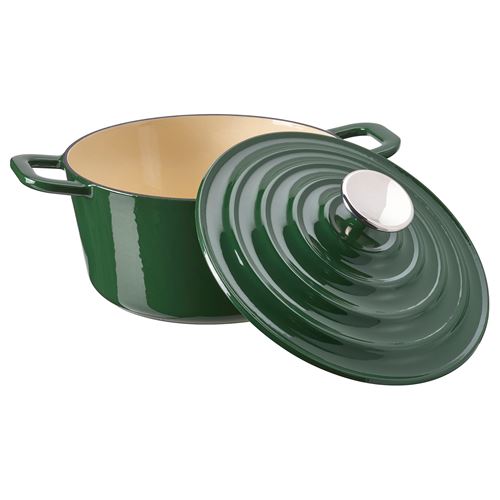IKEA - VARDAGEN, cookware with lid, enameled cast iron-dark green, 3 l