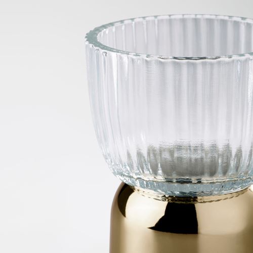IKEA - KUNGSTARNA, tealight holder, golden colour, 8 cm