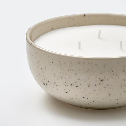IKEA - PARLHÖNA, scented candle in pot, off white, 30 hr
