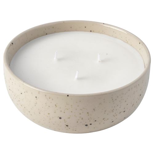 IKEA - PARLHÖNA, scented candle in pot, off white, 30 hr