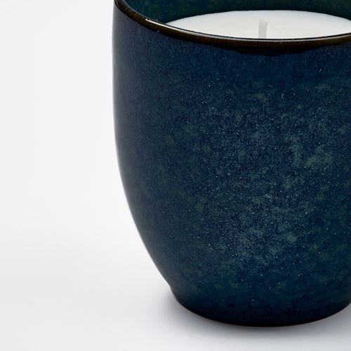 IKEA - PARLHÖNA, scented candle in pot, blue, 40 hr