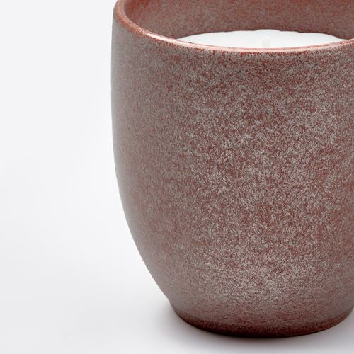 IKEA - PARLHÖNA, scented candle in pot, pink, 40 hr