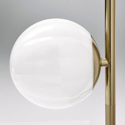 IKEA - AKTERSPRING, yer lambası, opal beyaz cam-pirinç, 162 cm