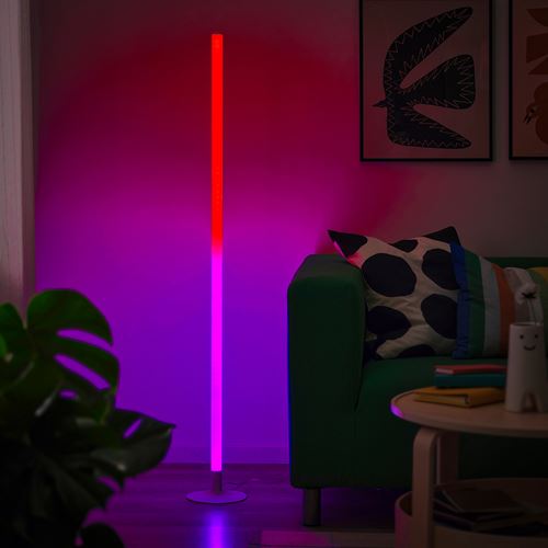 IKEA - FÖRLIG, LED'li yer/duvar lambası, beyaz, 132 cm