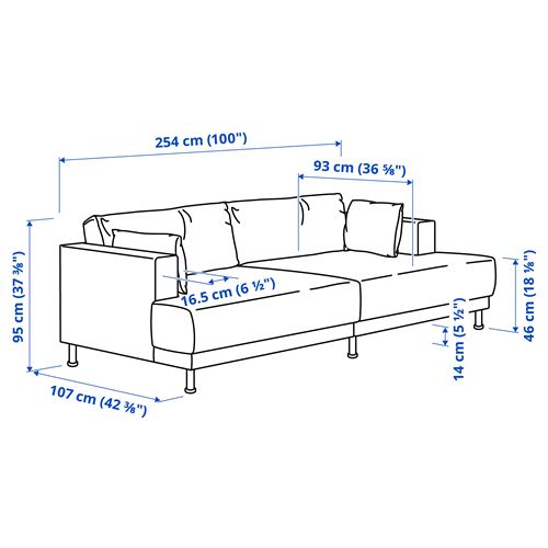 IKEA - UPPAKRA, 3-seat sofa, Axvall off-white