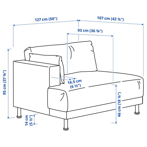 IKEA - UPPAKRA, 1,5 kişilik koltuk, Axvall kırık beyaz