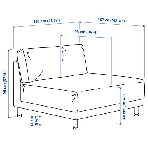 IKEA - UPPAKRA, 1,5 kişilik koltuk, Axvall kırık beyaz