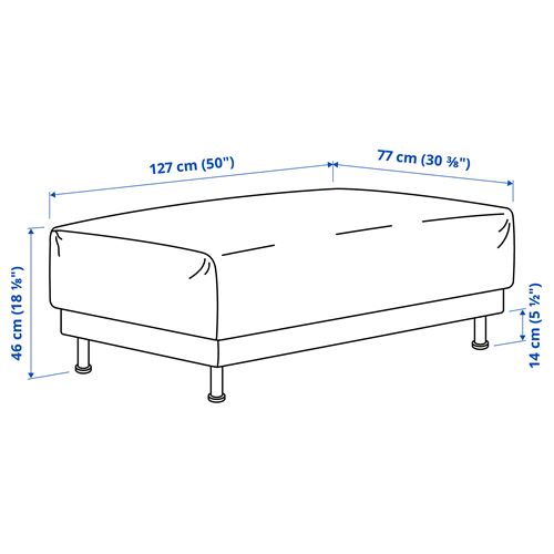 IKEA - UPPAKRA, puf, Johanneshov kahverengi-bej