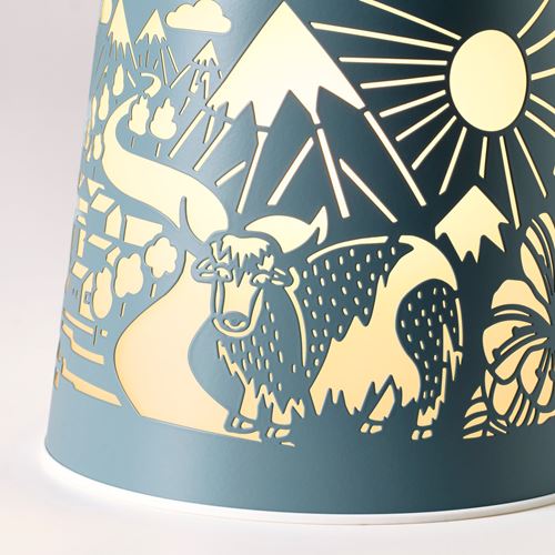 IKEA - SOLSKUR, çocuk masa lambası, açık mavi