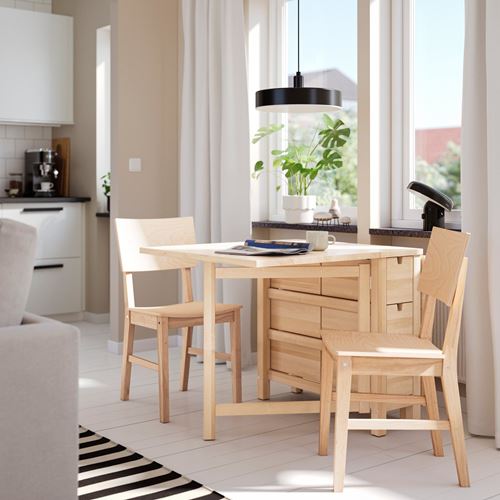 IKEA - NORDEN/KARSKAR, yemek masası takımı, huş-kauçuk, 2 sandalyeli
