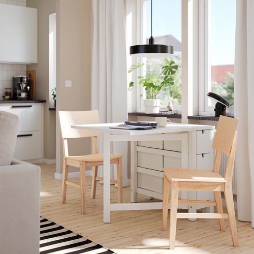 IKEA - NORDEN/KARSKAR, dining set, white-rubberwood, 4 chairs