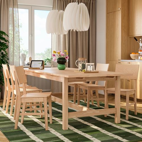 IKEA - KARSKAR, extendable dining table, rubber, 240/300x100 cm