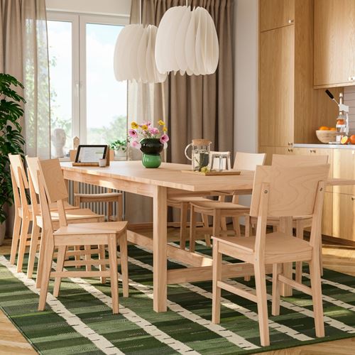 IKEA - KARSKAR, extendable dining table, rubber, 240/300x100 cm