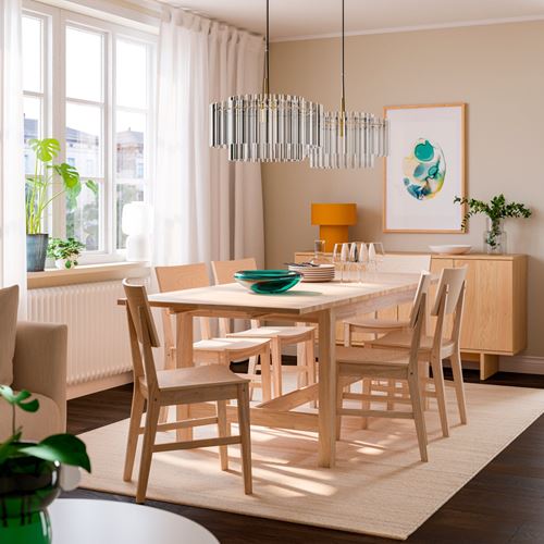 IKEA - KARSKAR, açılır yemek masası, kauçuk, 4-6 kişilik