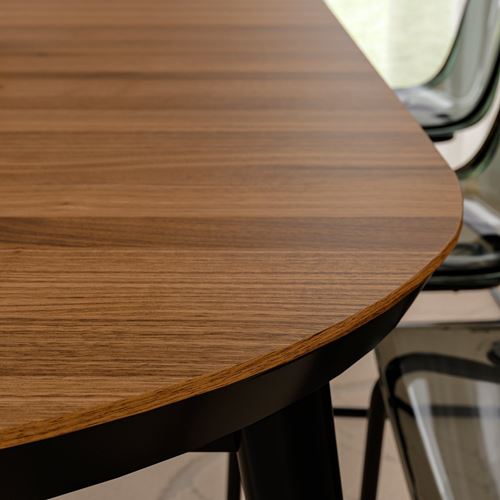IKEA - TJARKIL, extendable dining table, black-walnut, 180/235/290x100 cm