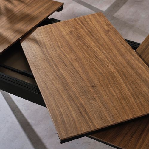 IKEA - TJARKIL, extendable dining table, black-walnut, 180/235/290x100 cm