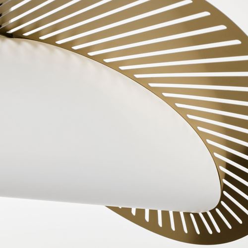 IKEA - KVALLSDOPP, sarkıt lamba abajur başlığı, pirinç rengi, 52 cm