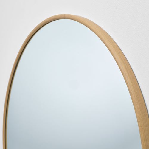IKEA - EDSGARN, round mirror, oak, 80 cm