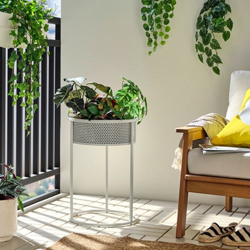 IKEA - BLAKRAKA, plant stand, light grey/beige, 54 cm