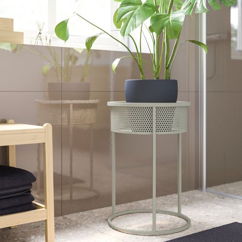 IKEA - BLAKRAKA, plant stand, light grey/beige, 54 cm