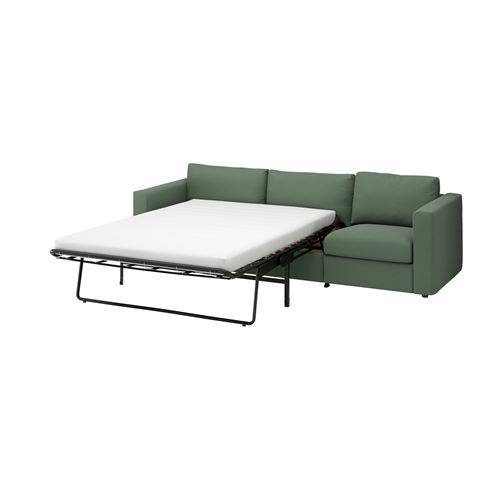 IKEA - VIMLE, 3'lü yataklı kanepe, Knaback gri-yeşil