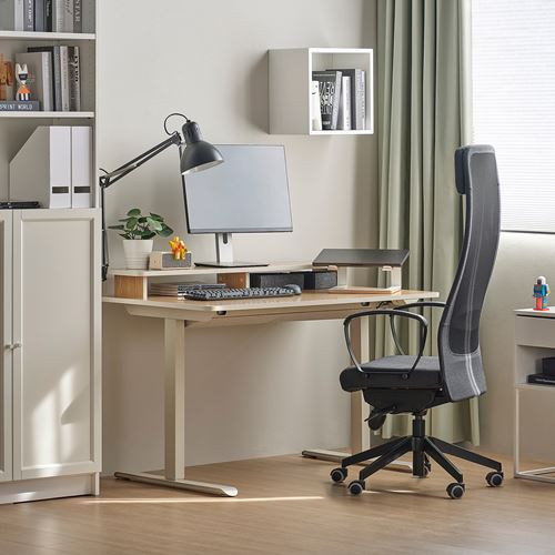 IKEA - MARKUS, çalışma sandalyesi, vissle koyu gri, orta