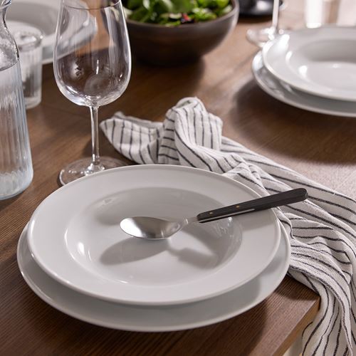 IKEA - VARDAGEN, deep plate, white, 25 cm