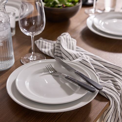 IKEA - VARDAGEN, side plate, white, 22 cm