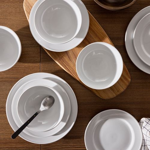 IKEA - VARDAGEN, side plate, white, 22 cm