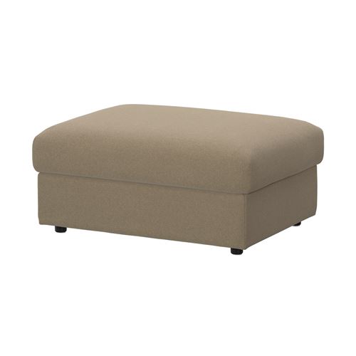 IKEA - VIMLE, cover for pouffe with storage, Johanneshov brown-beige