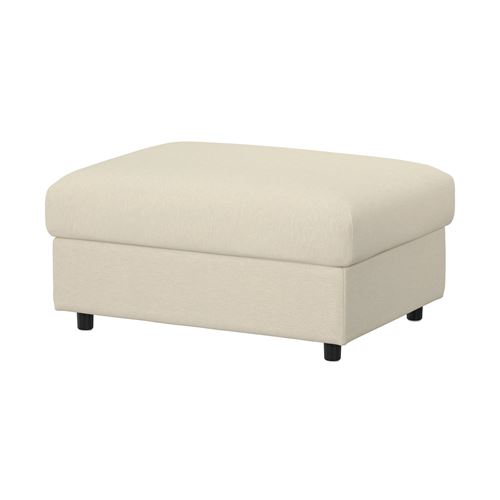 IKEA - VIMLE, cover for pouffe with storage, knaback light beige